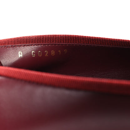 Chanel Lambskin Cap Toe CC Ballerina Flats 39 Burgundy Pink 7 of 10