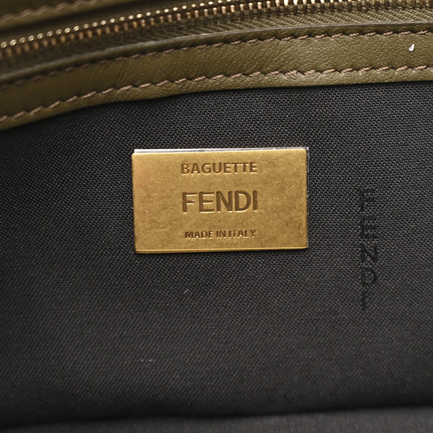 Nappa FF 1974 Embossed Baguette Avocado