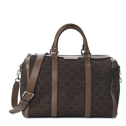 Gucci Monogram Medium Vintage Web Joy Boston Brown 1 of 8