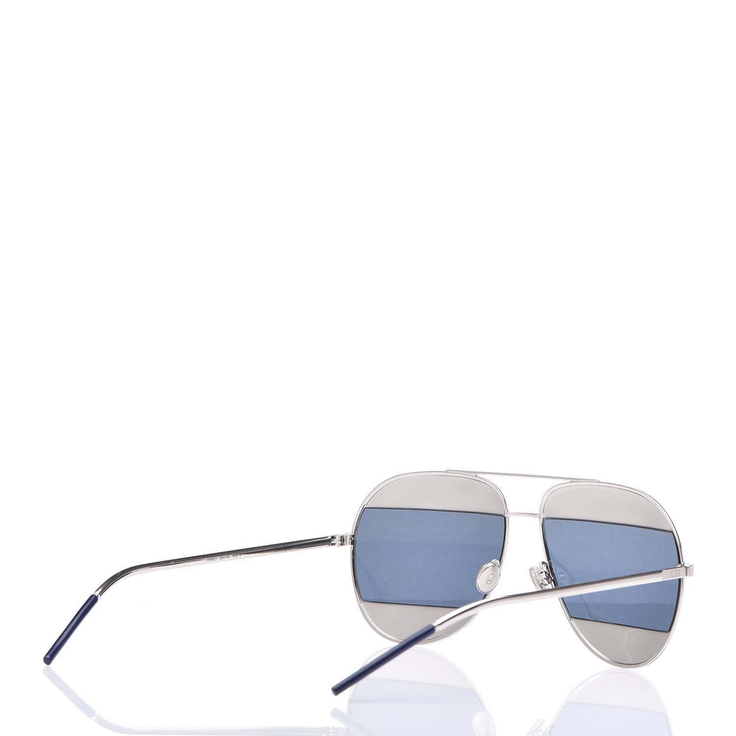 Christian Dior Split 1 Aviator Sunglasses Silver Blue 4 of 7