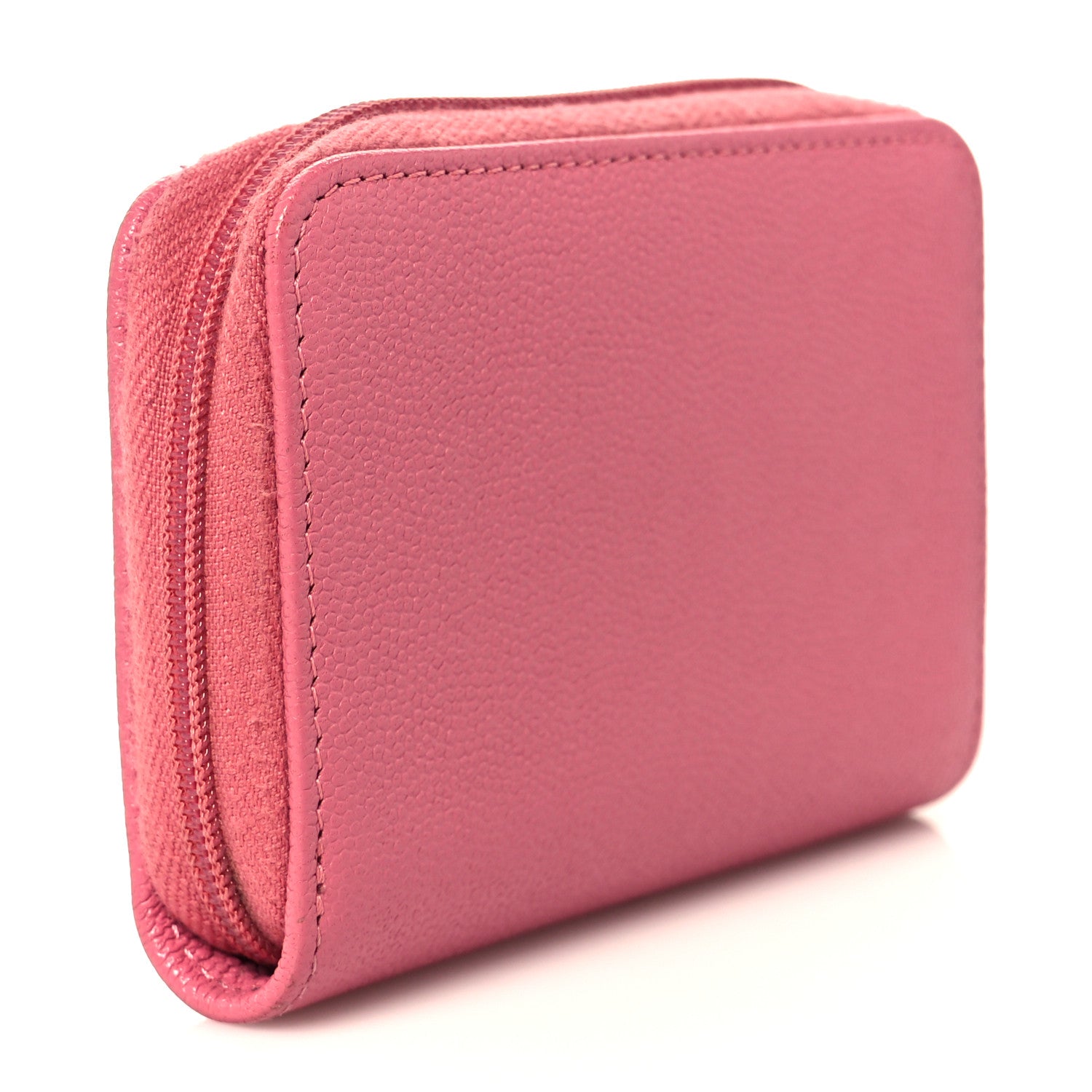 Chanel Caviar Timeless CC Zip Around Coin Purse Pink 3 of 8