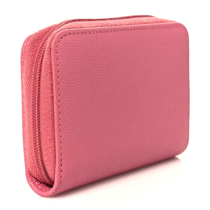 Chanel Caviar Timeless CC Zip Around Coin Purse Pink 3 of 8