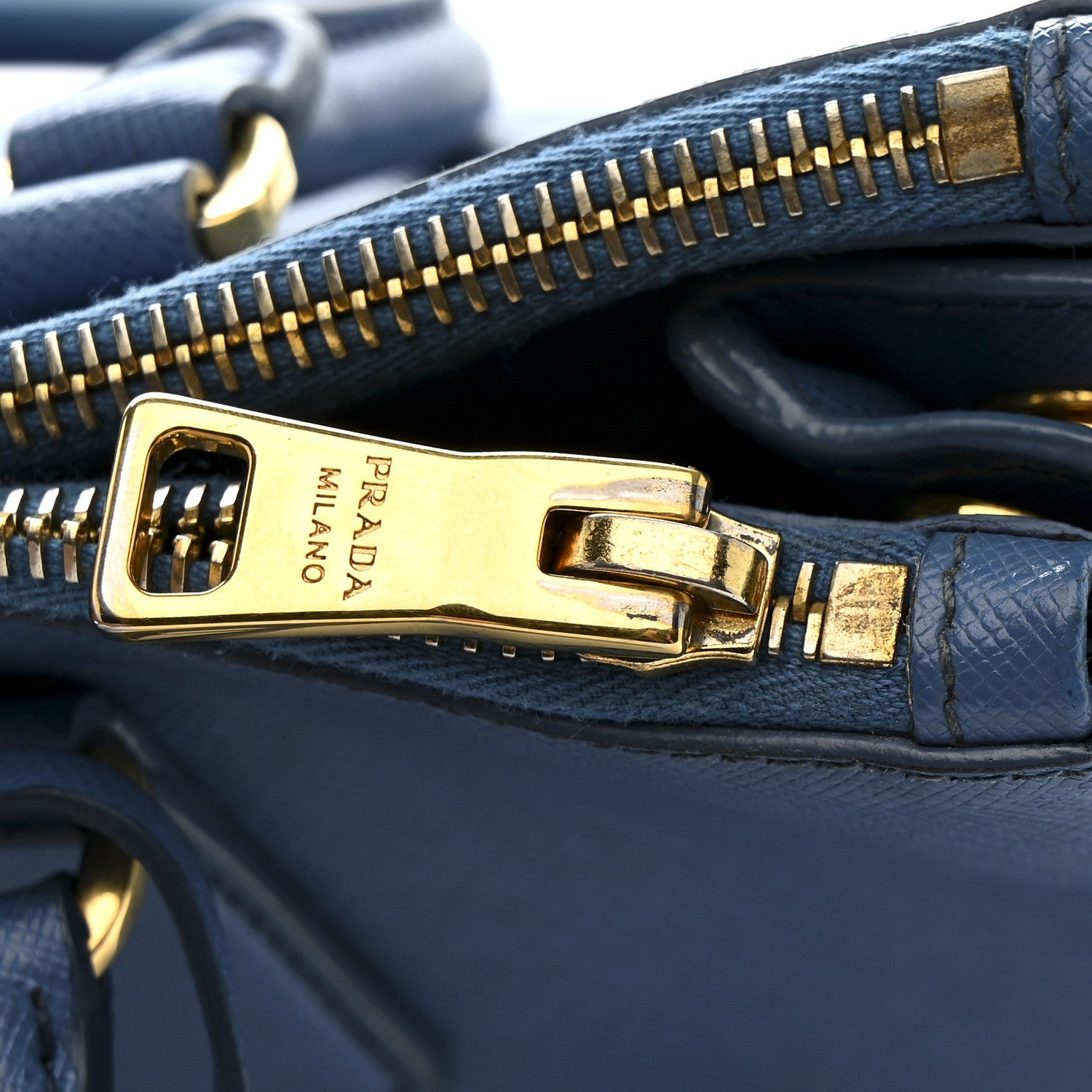 Prada Saffiano Small Galleria Double Zip Tote Cobalto 12 of 15