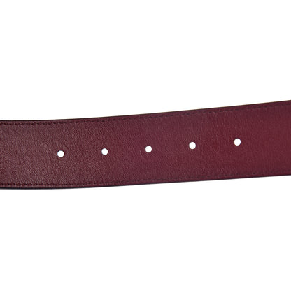 Gucci Moon Calfskin Nickel Double G 40mm Belt 105 42 Strong Red 4 of 6