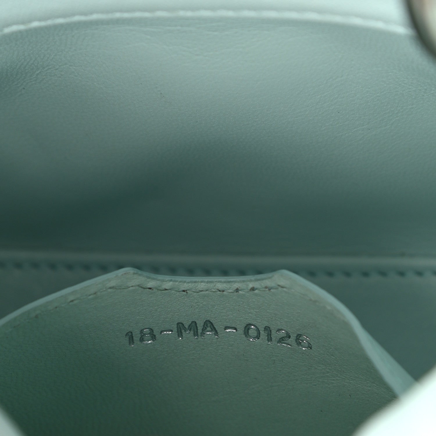 Christian Dior Lambskin Cannage Micro Lady Dior Turquoise 6 of 10