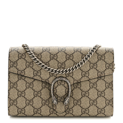 Gucci GG Supreme Monogram Mini Dionysus Chain Wallet Beige Taupe 1 of 13