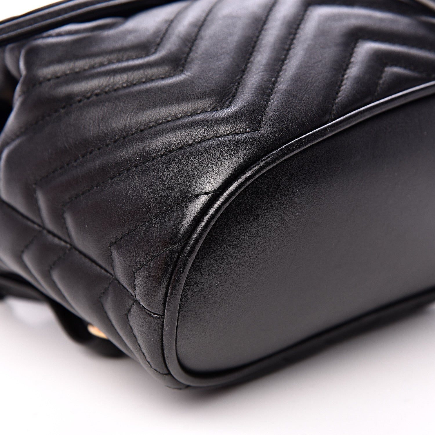 Gucci Calfskin Matelasse GG Marmont Flap Backpack Black 9 of 13