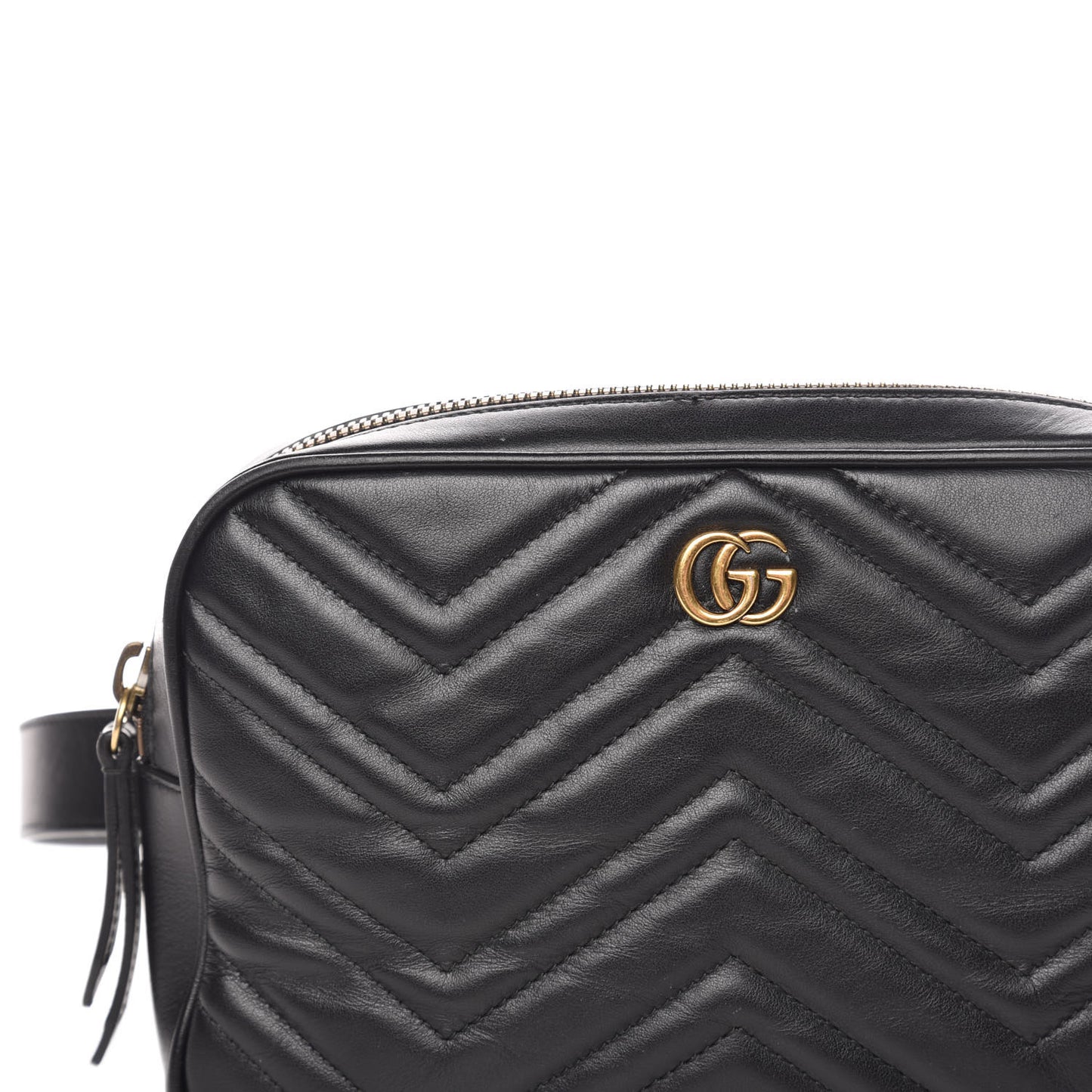Calfskin Matelasse Mens GG Marmont Belt Bag 90 36 Black