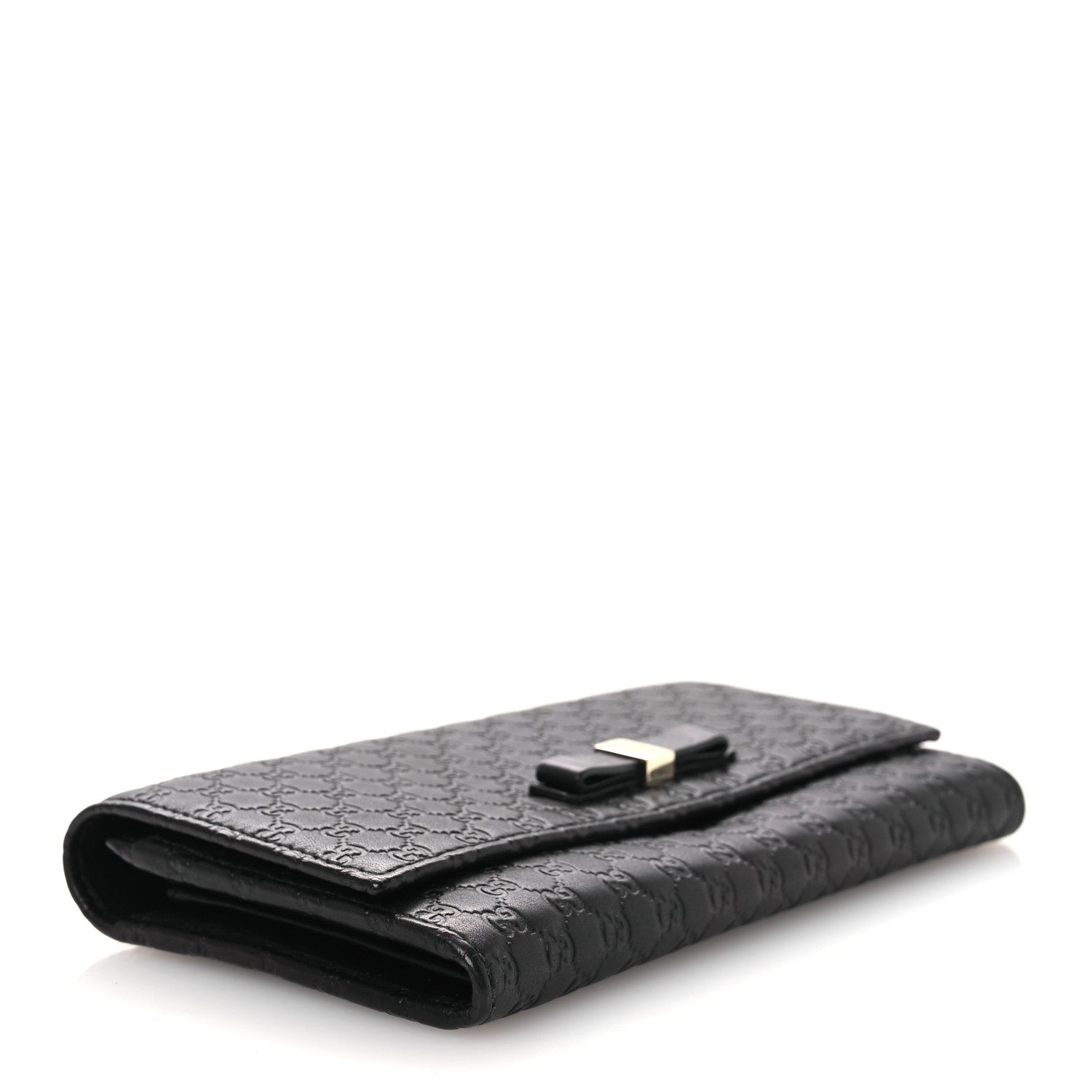 Gucci Microguccissima Bow Continental Wallet Black 4 of 7