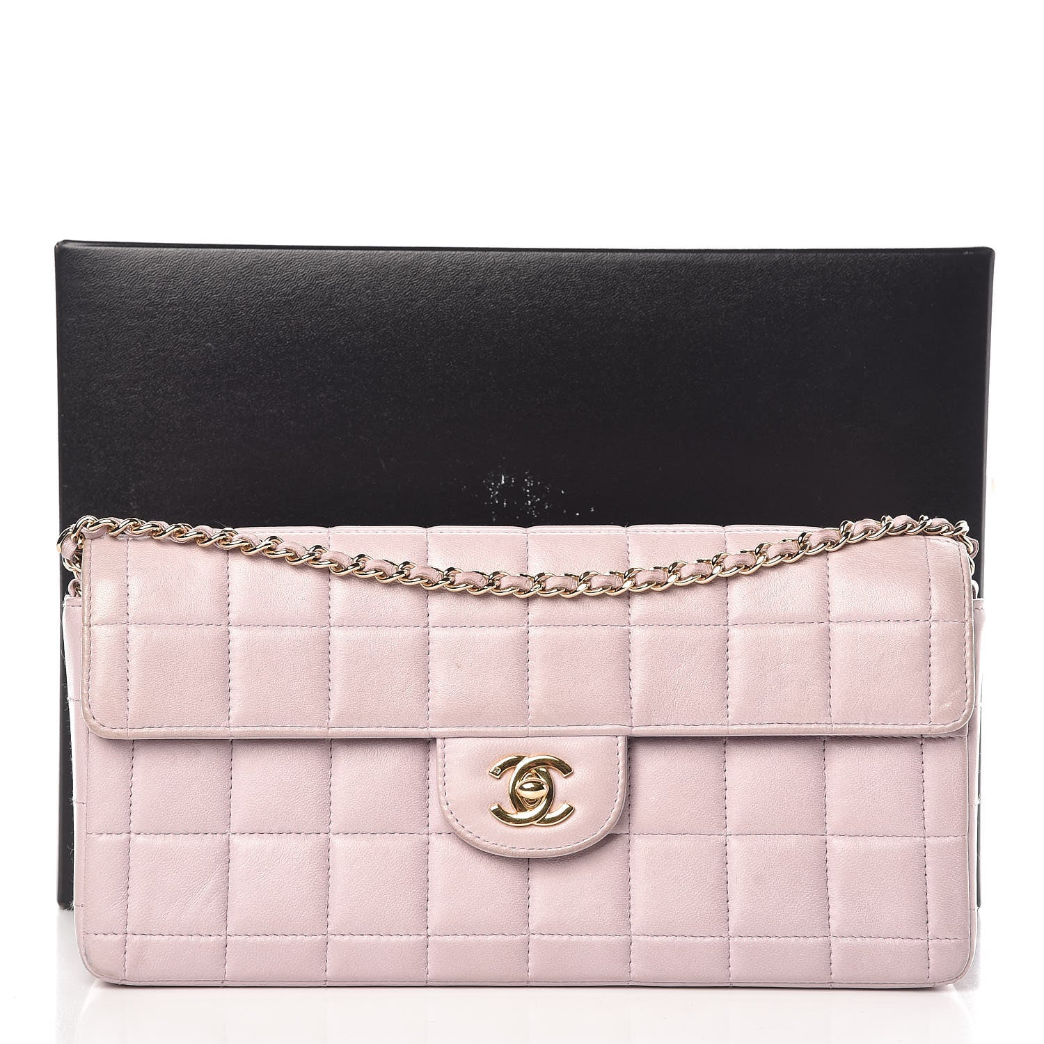 Chanel Lambskin East West Chocolate Bar Flap Pink 16 of 16