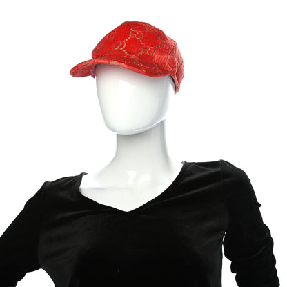 Gucci Velvet GG Monogram Baseball Hat S Pink 2 of 9