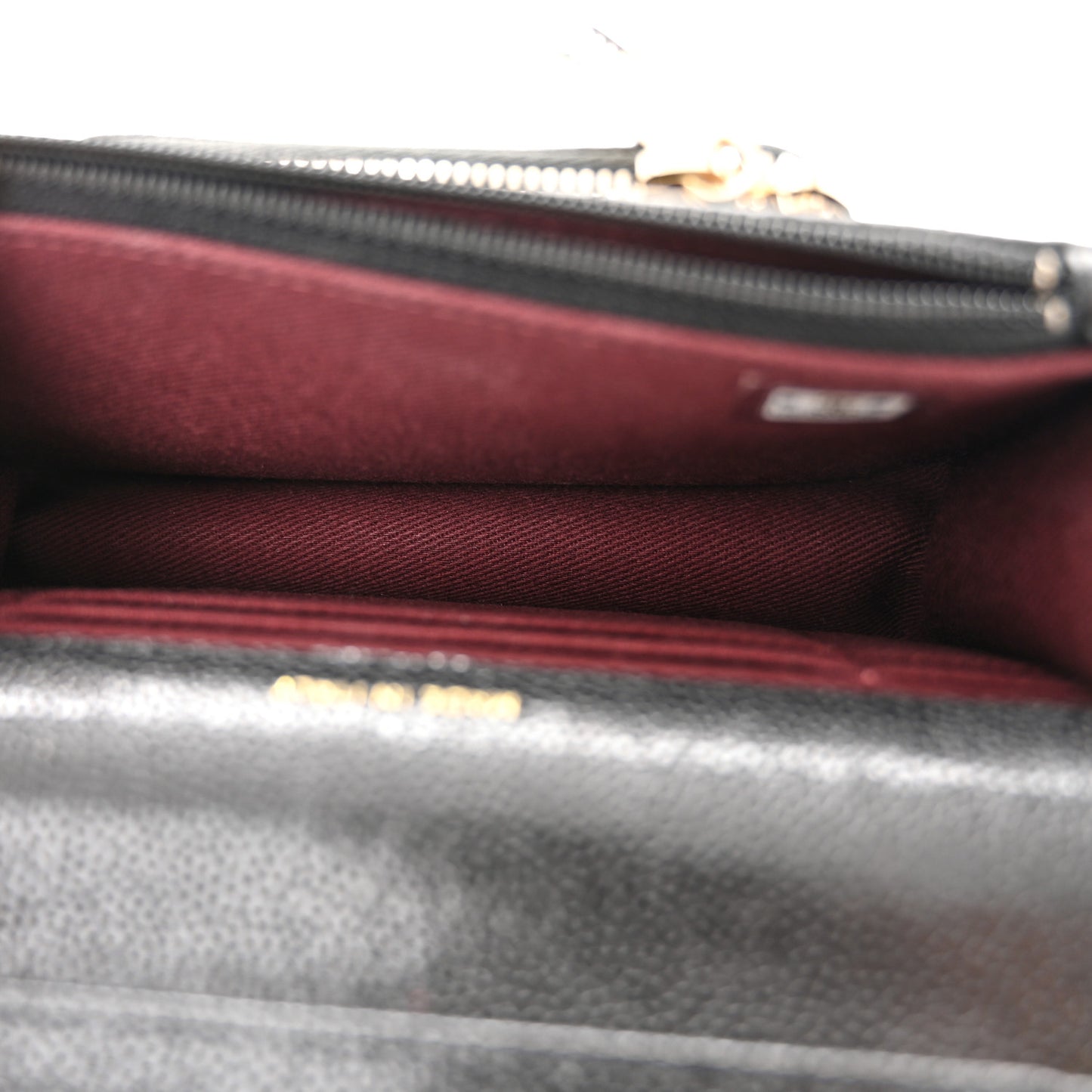 Caviar Quilted Business Affinity Clutch With Chain Black