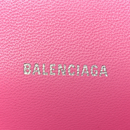 Balenciaga Shiny Calfskin Crocodile Embossed Hourglass Top Handle Bag XS Baby Pink 7 of 11
