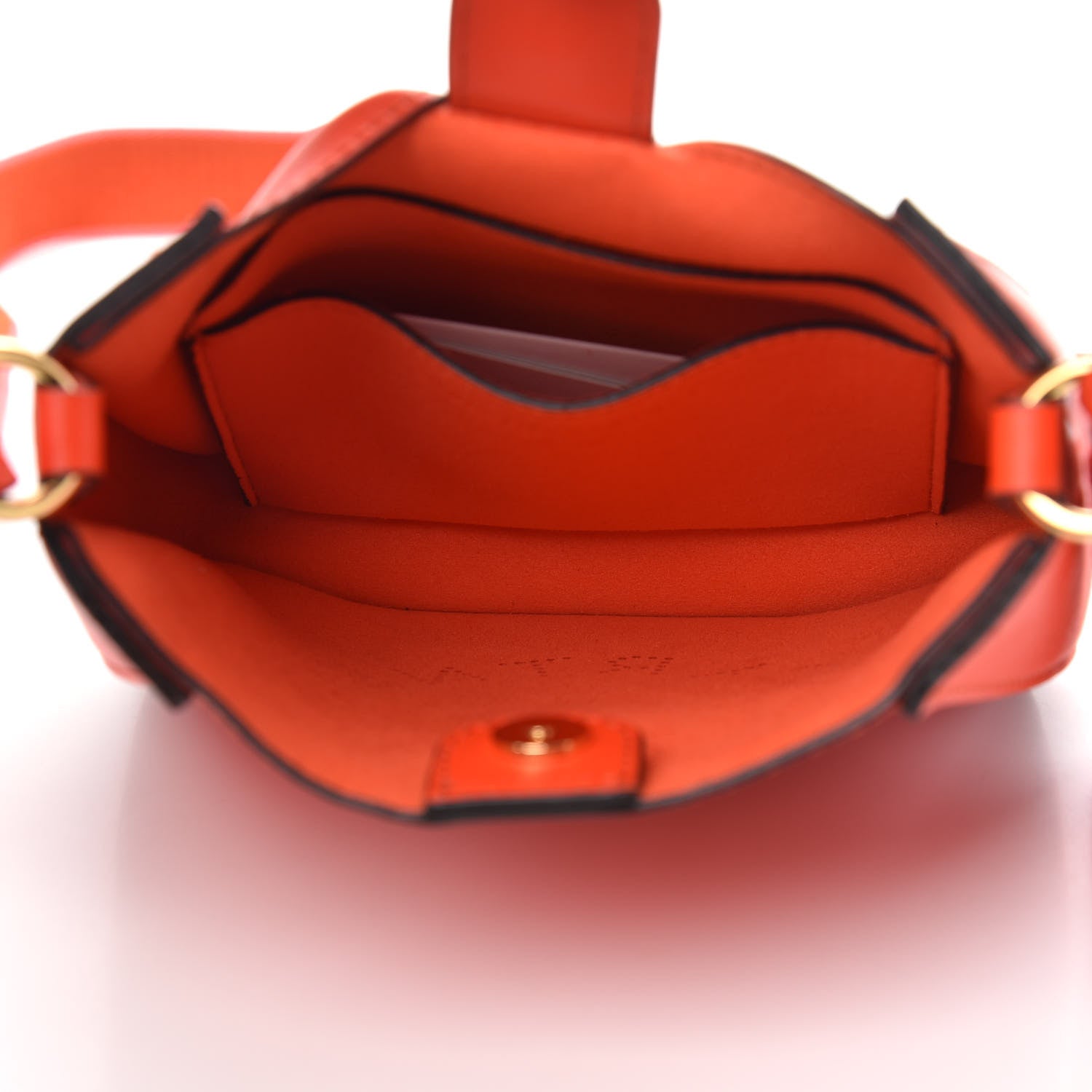 Stella McCartney Eco Alter Nappa Perforated Logo Tiny Crossbody Orange 5 of 8