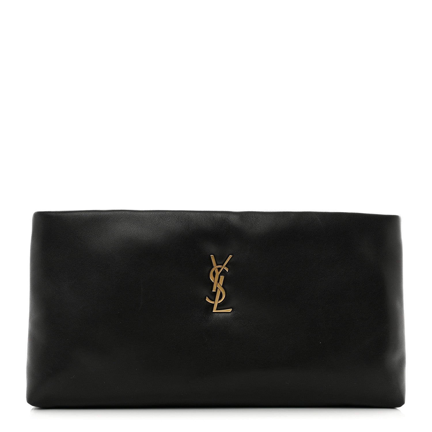 Saint Laurent Lambskin Long Calypso Pouch Black 1 of 7