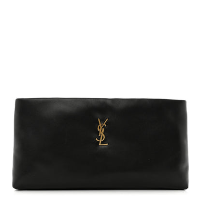 Saint Laurent Lambskin Long Calypso Pouch Black 1 of 7