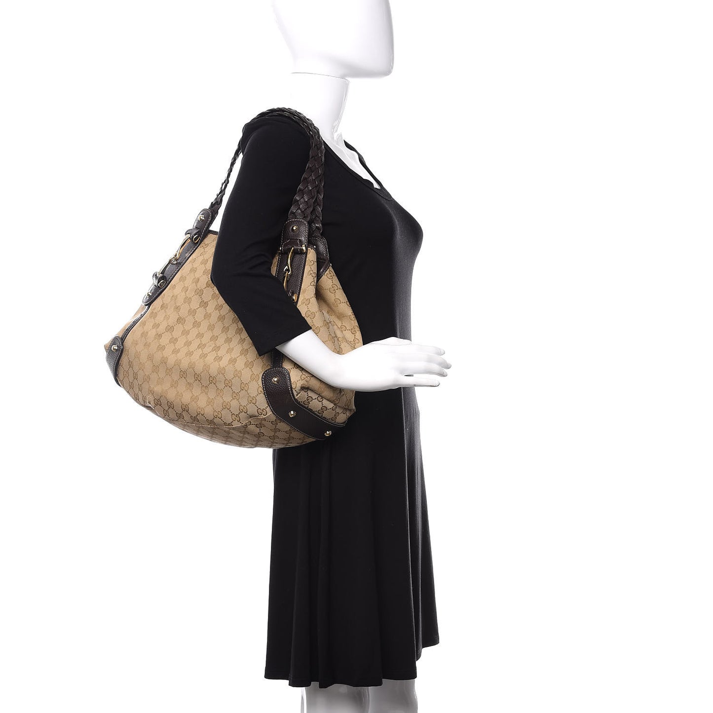 Monogram Medium Pelham Shoulder Bag Dark Brown