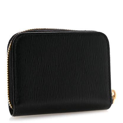 Prada Vitello Move Triangle Logo Zip Coin Purse Black 3 of 9