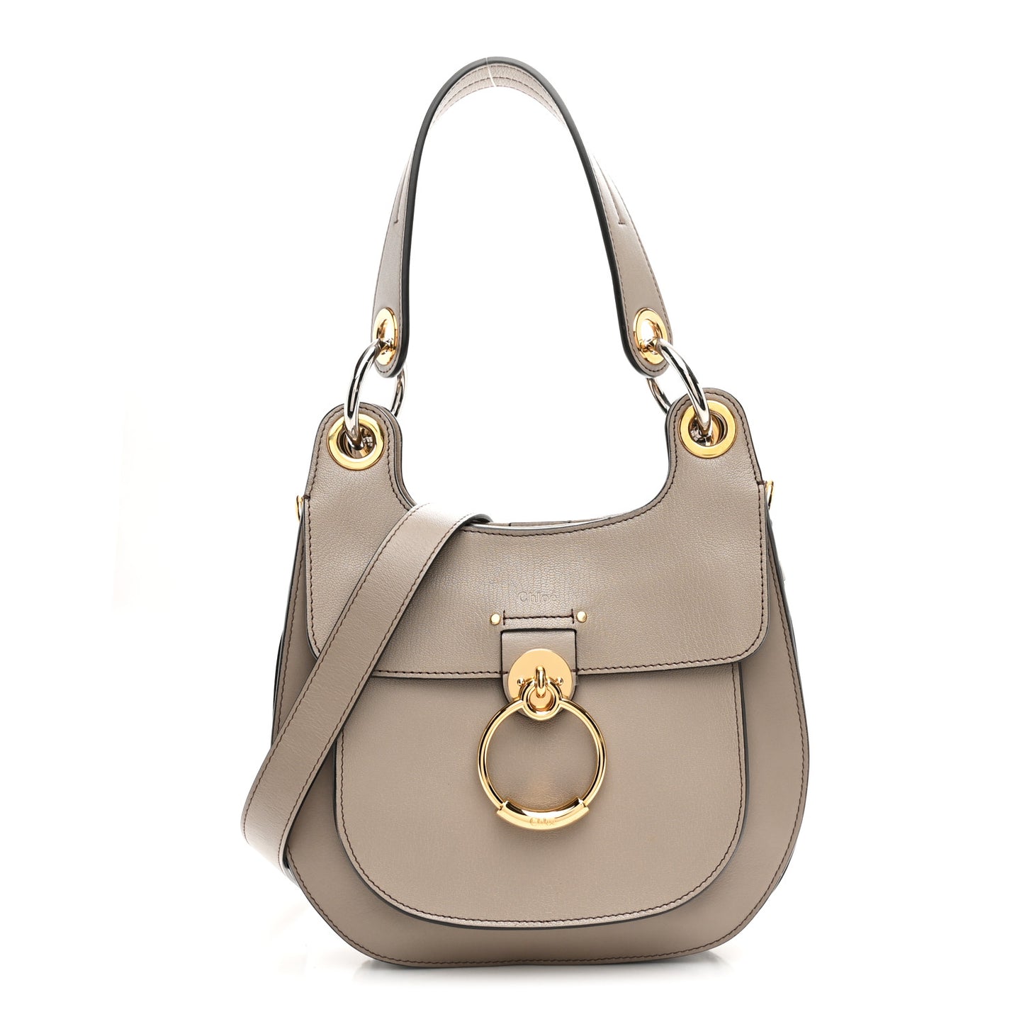Calfskin Medium Tess Hobo Motty Grey