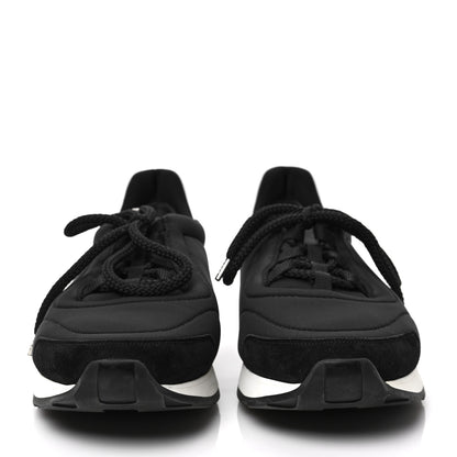 Hermes Technical Canvas Mens Miles Sneakers 43.5 Black White 2 of 9
