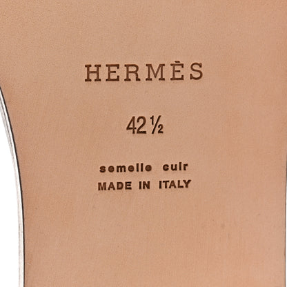 Hermes Calfskin Mens Izmir Sandals 42.5 Gold Black 7 of 8