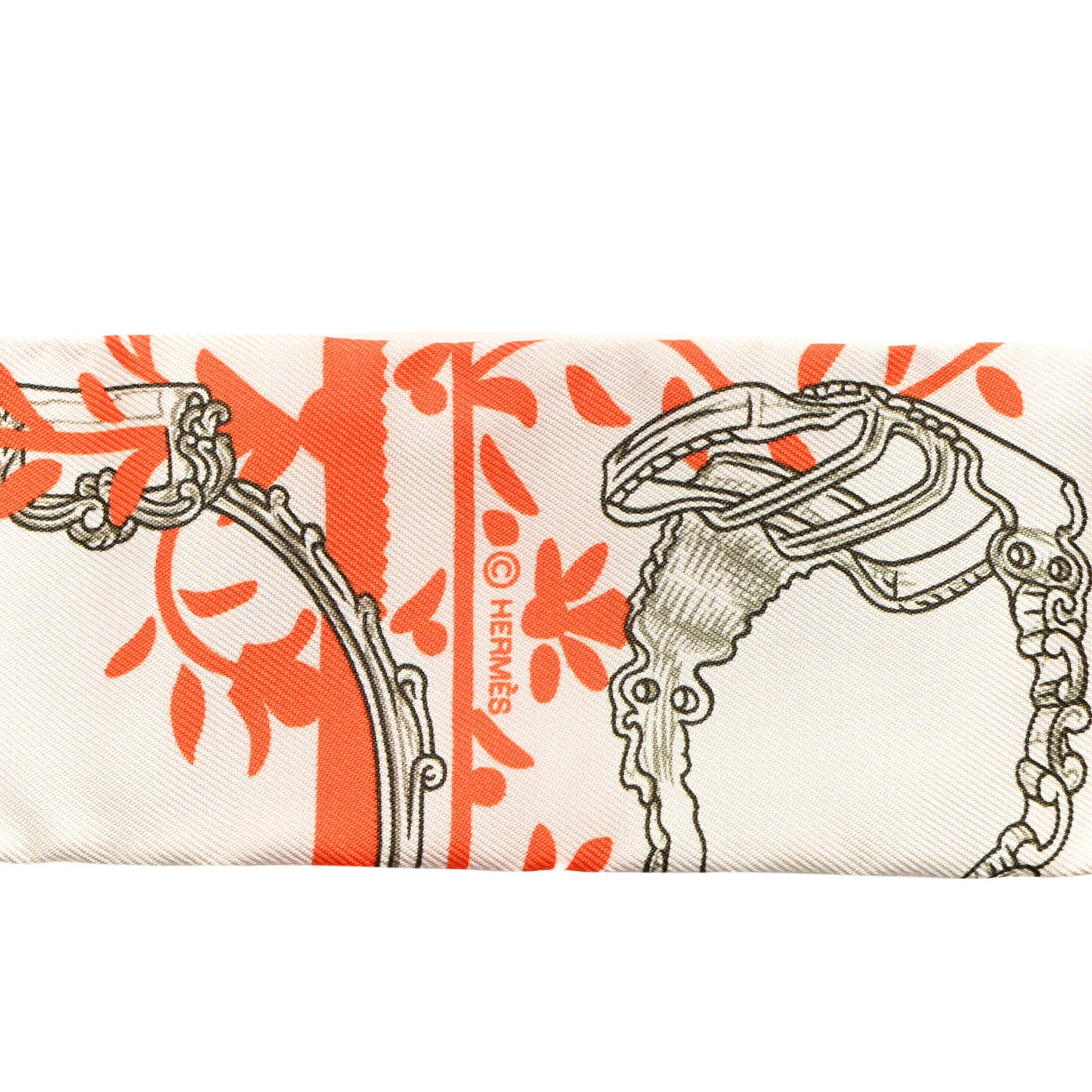Silk Etriers Remix Twilly Verveine Orange Kaki