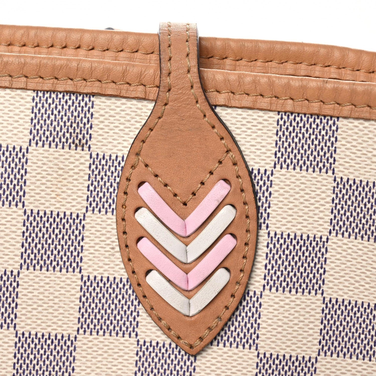 Louis Vuitton Damier Azur Braided Neverfull MM Orange 19 of 27