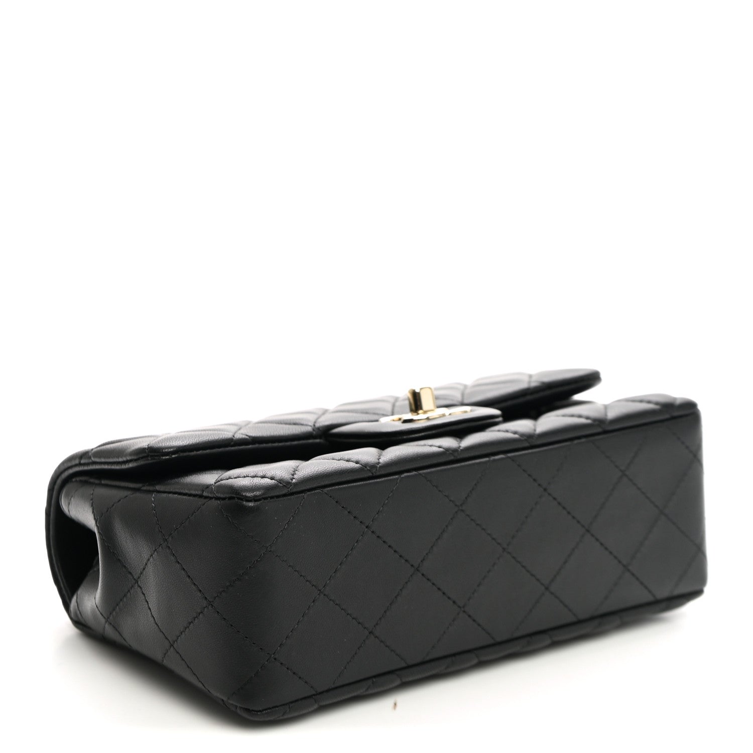 Chanel Lambskin Quilted Mini Rectangular Flap Black 4 of 11