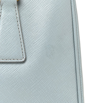 Prada Saffiano Lux Mini Double Zip Tote Lago 10 of 17