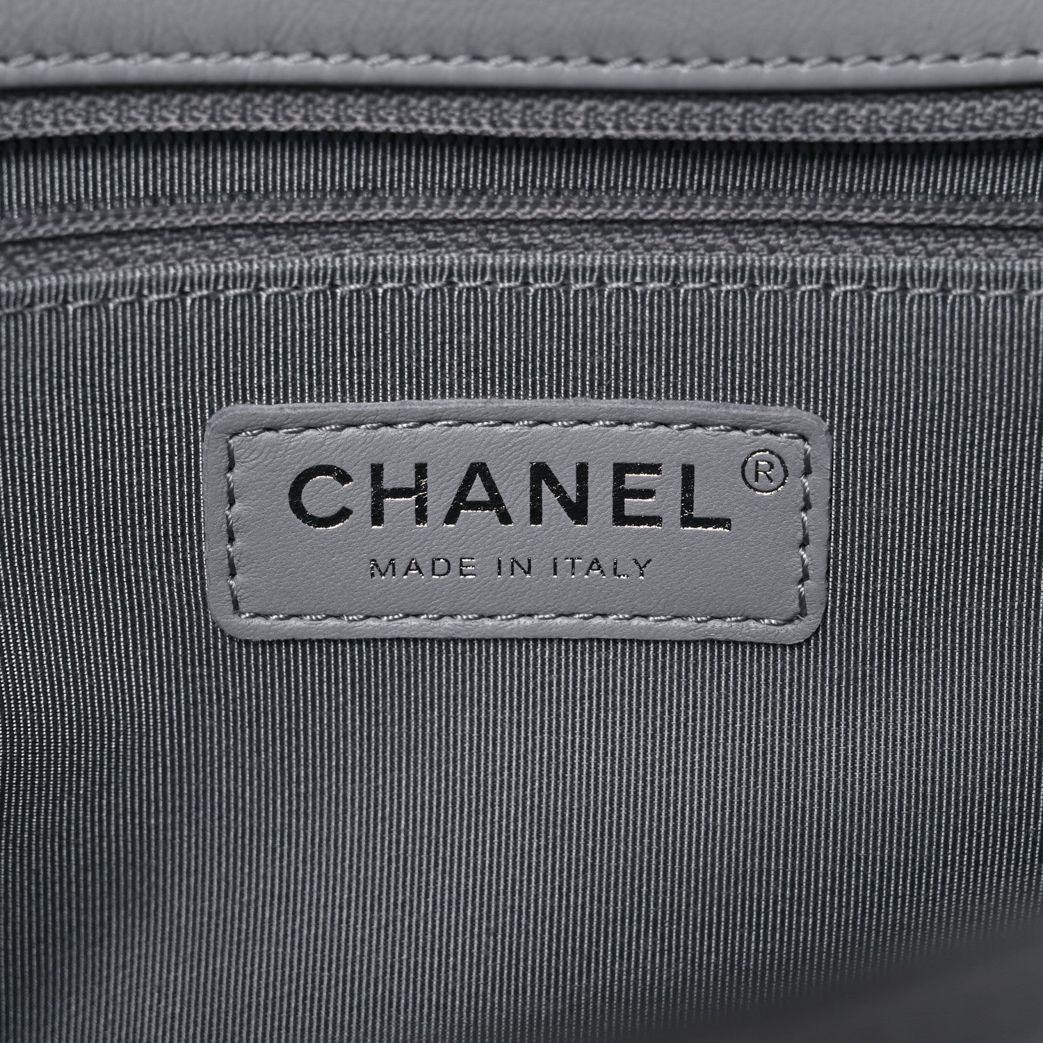 Chanel Crumpled Calfskin Large Chain All Over Flap Grey 6 of 10