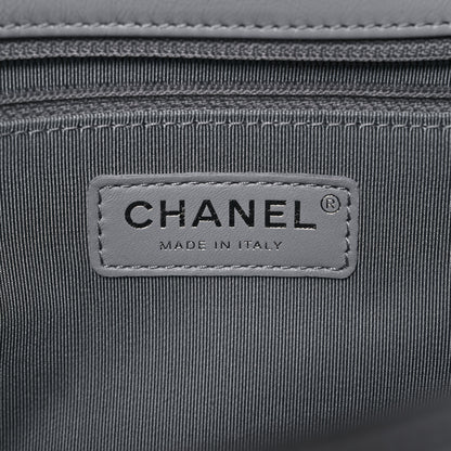 Chanel Crumpled Calfskin Large Chain All Over Flap Grey 6 of 10
