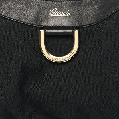Gucci Monogram Large D Gold Ring Hobo Black 8 of 14