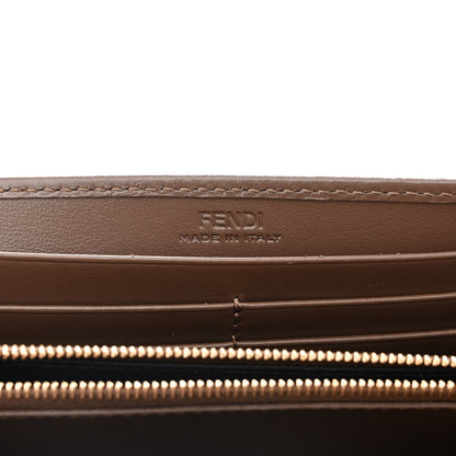 Fendi Vitello Soft F is Fendi Bi-Color FF 1974 Embossed Continental Envelope Wallet Maya Black 6 of 7