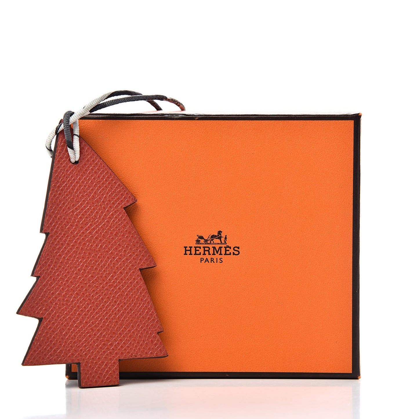 Togo Epsom Petit H Pine Tree Bag Charm Feu