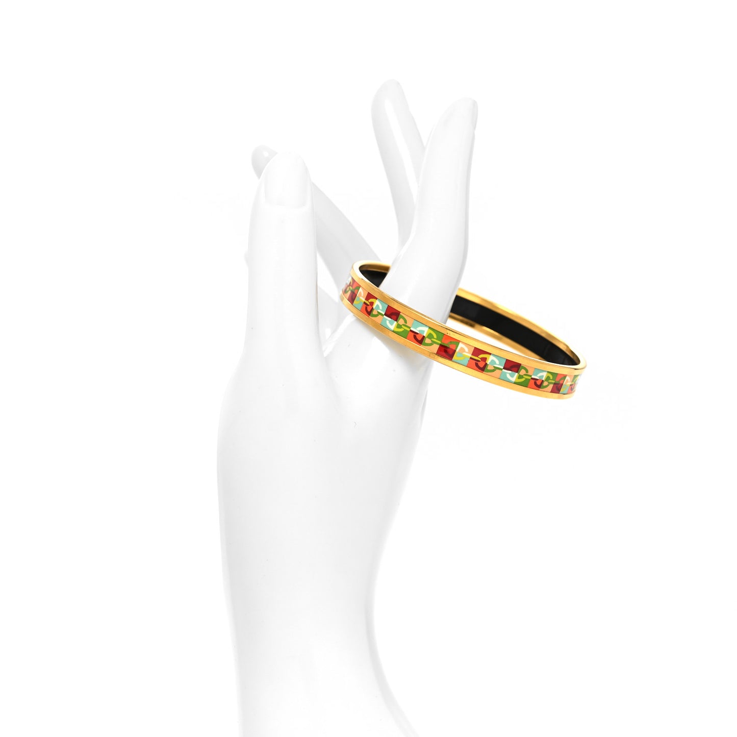 Enamel Narrow Printed Optique Chaine D'Ancre Bracelet 62