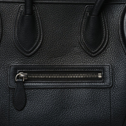 Celine Drummed Calfskin Micro Luggage Black 8 of 12