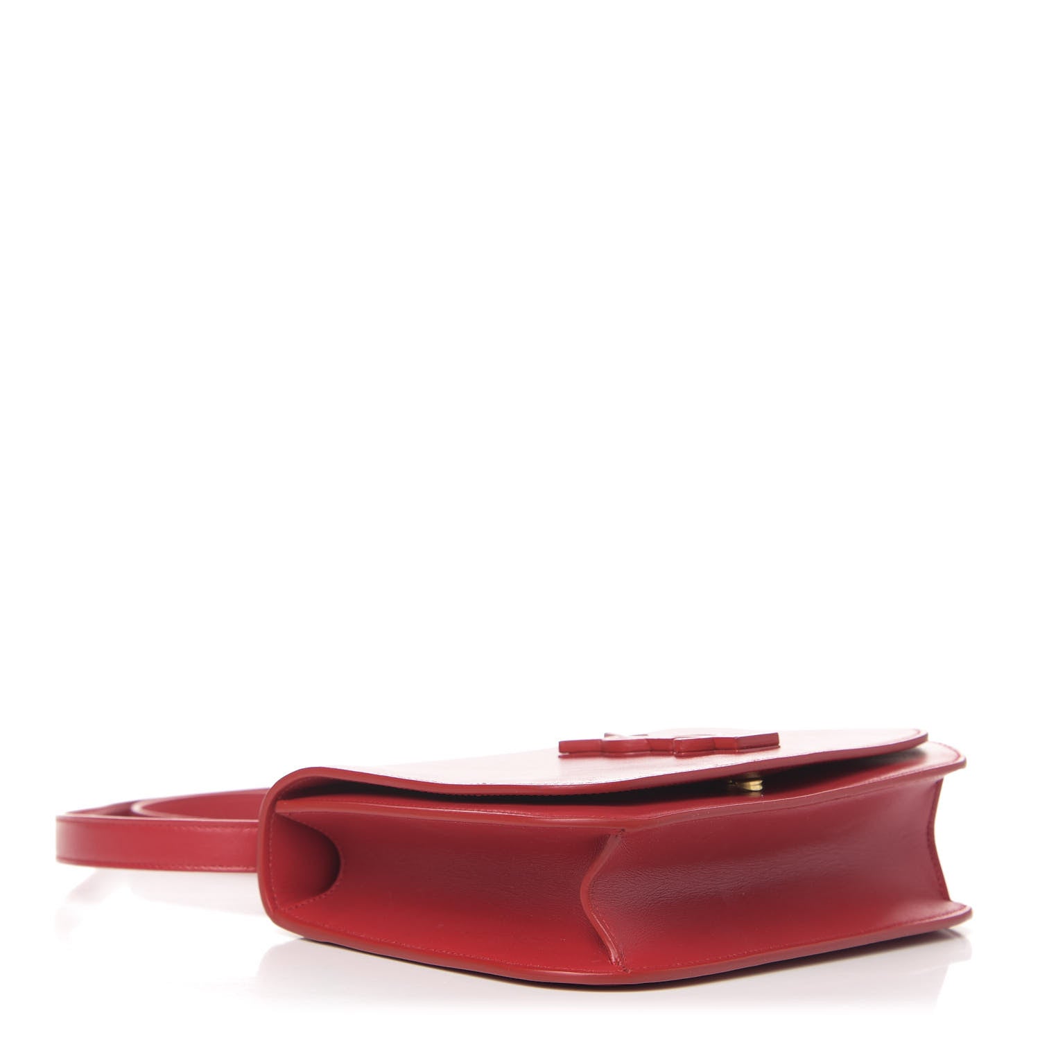 Saint Laurent Smooth Calfskin Small Spontini Saddle Bag Lipstick Red 4 of 9