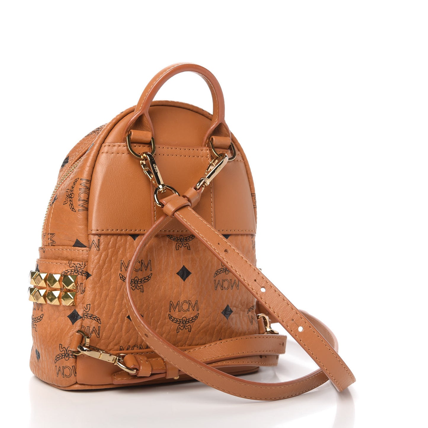 Visetos Side Stud X-Mini Stark Backpack Cognac