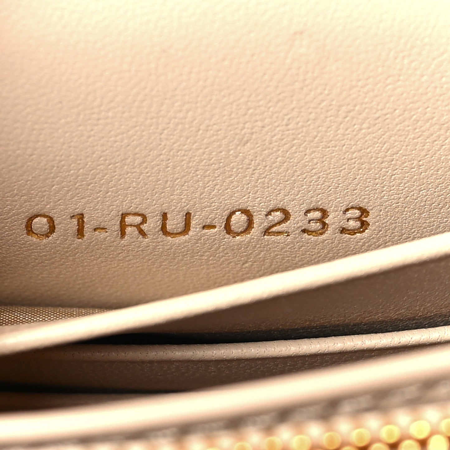 Lambskin Macrocannage Mini Miss Caro Bag Caramel Beige