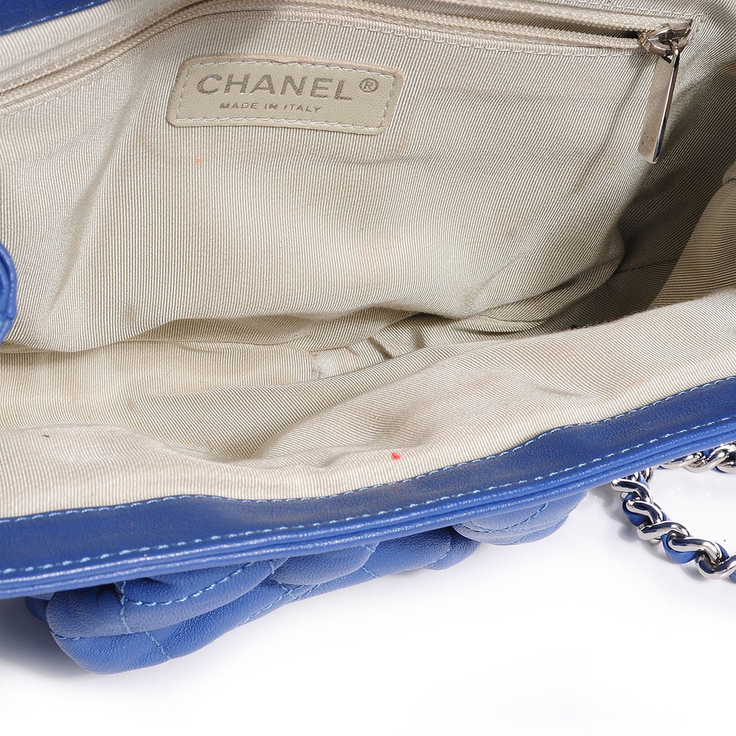 Washed Lambskin Chain Around Medium Messenger Blue