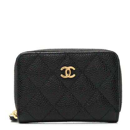 Chanel Caviar Quilted Classic Zipped Coin Purse Black 1 of 8