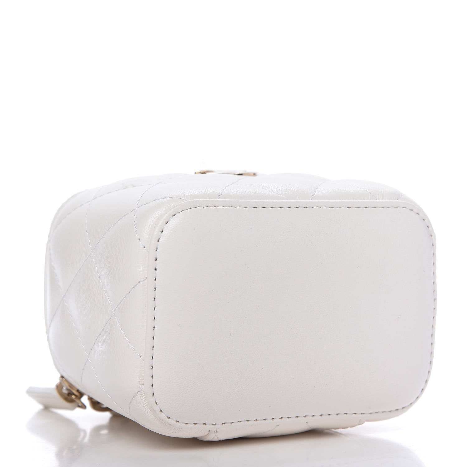 Chanel Lambskin Quilted My Chanel Lady Vanity Case With Chain White 4 of 11