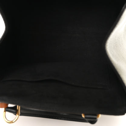 Louis Vuitton Calfskin Monogram Fold Tote PM Cream Khaki Black 5 of 11