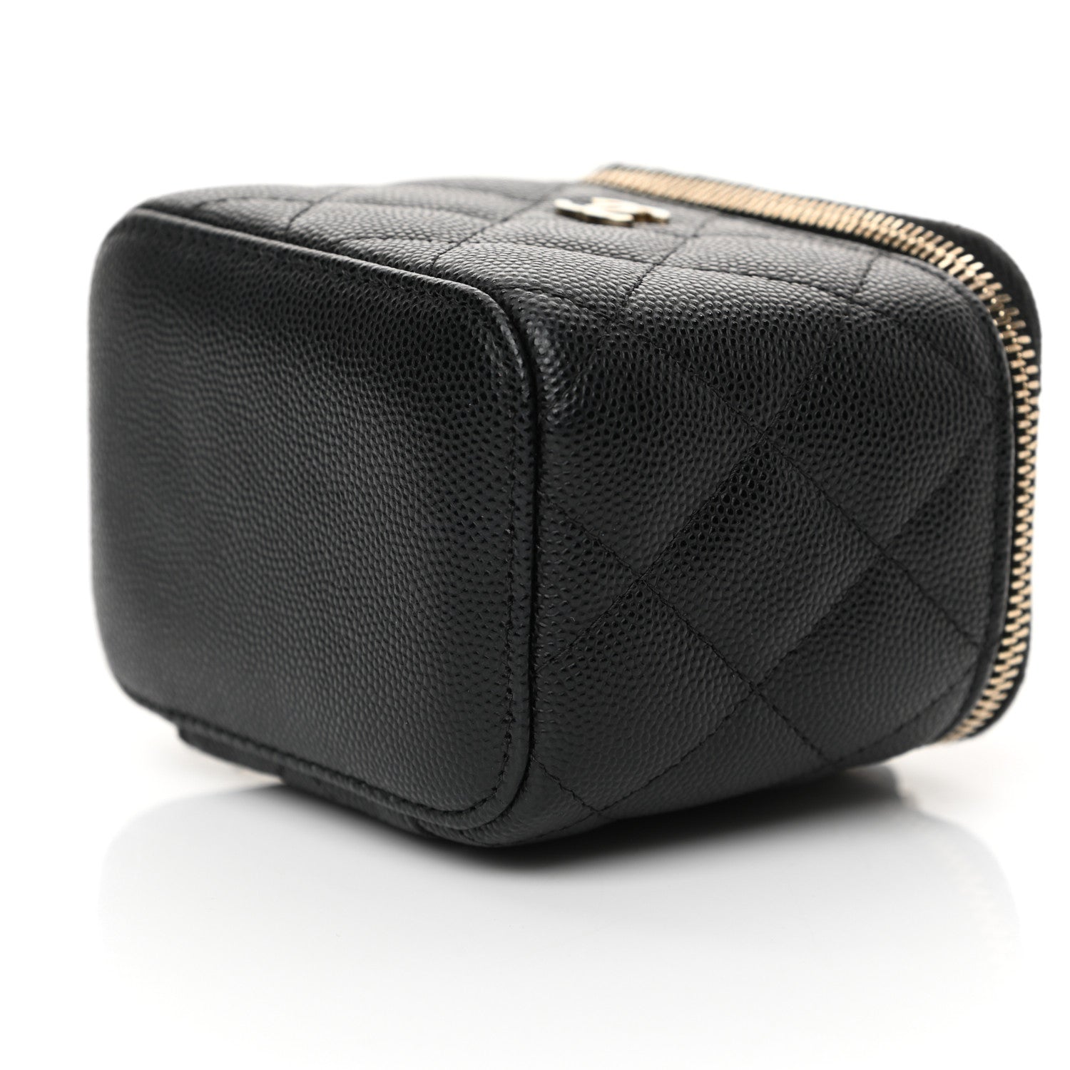Chanel Caviar Quilted Mini Vanity Case With Chain Black 19 of 23