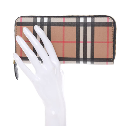 Burberry Vintage Check Ellerby Zip Around Wallet Black 2 of 10