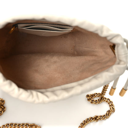 Gucci Calfskin Matelasse Mini GG Marmont 2.0 Bucket Bag White 5 of 8