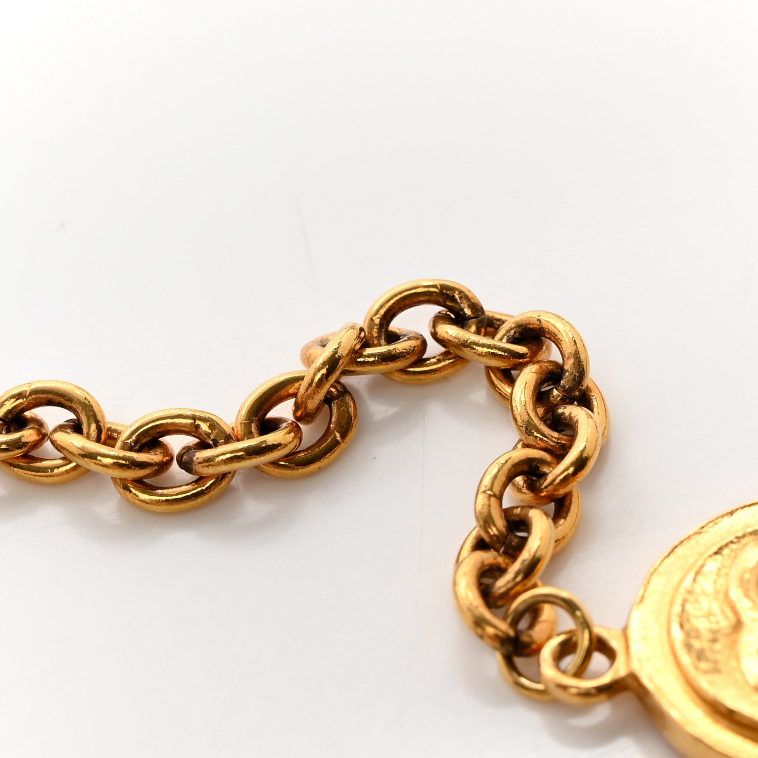 Chanel Metal Chain CC Medallion Belt Gold 6 of 6