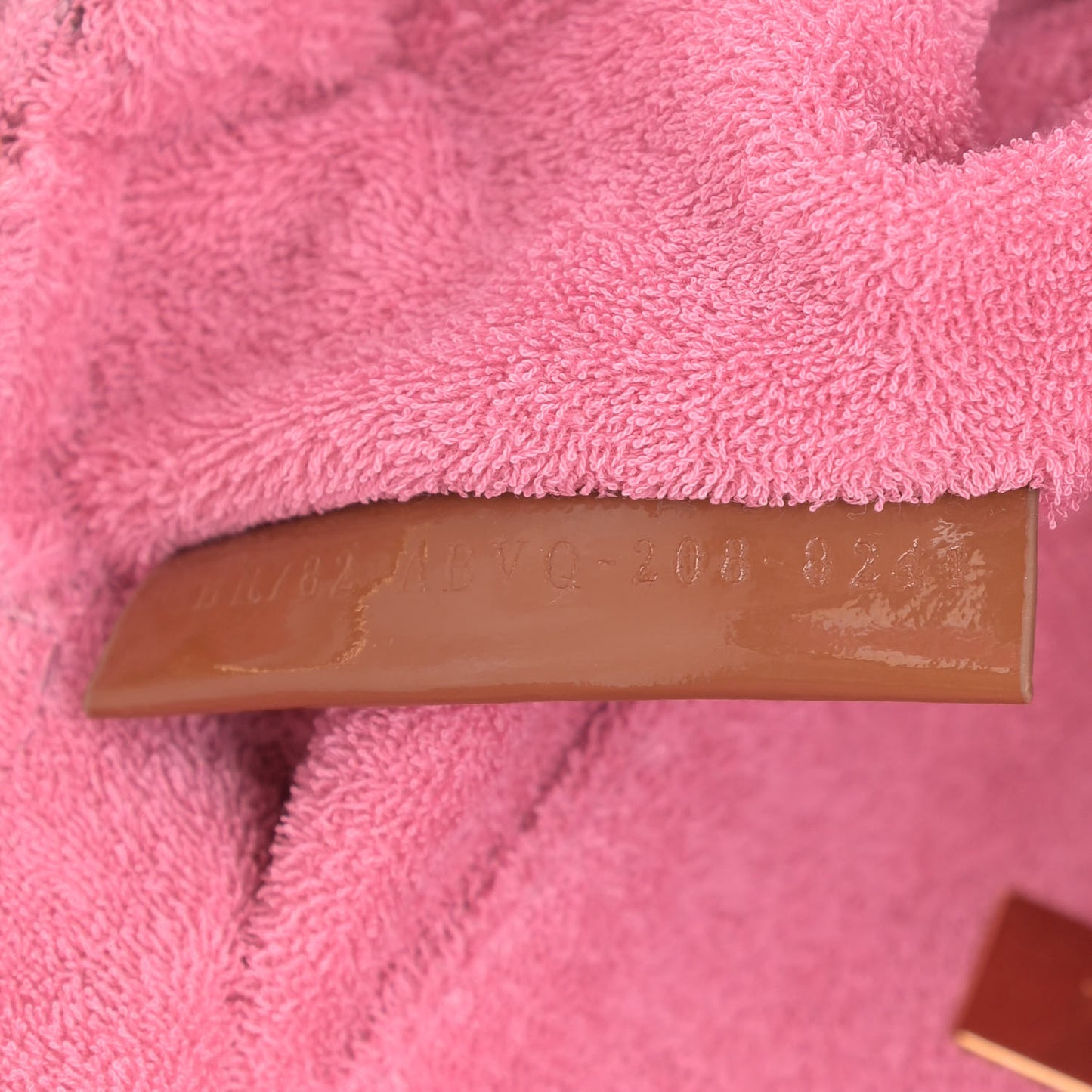 Terry Cloth Vitello Century Matte FF 1974 Embossed Belt Baguette Lollypop