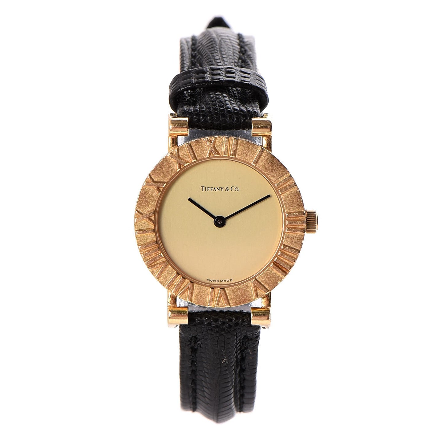 18K Yellow Gold Lizard 24mm Atlas Quartz Watch Gold