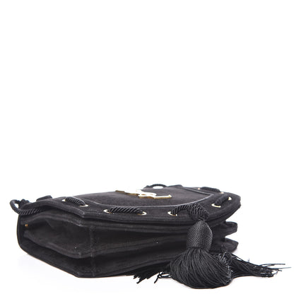 Saint Laurent Suede Medium Monogram Fetish Satchel Black 4 of 7